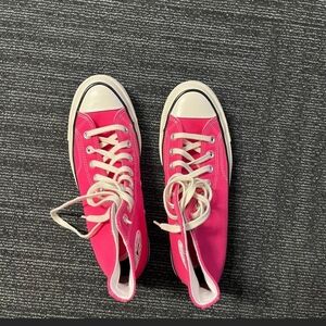 Converse Hot Pink High-Top Sneakers